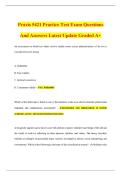 Praxis 5421 Practice Test Exam Questions And Answers Latest Update Graded A&plus;