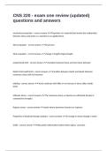 CNS 220 - exam one review &lpar;updated&rpar; questions and answers