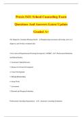 Praxis 5421 School Counseling Exam Questions And Answers Latest Update Graded A&plus;