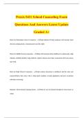 Praxis 5421 School Counseling Exam Questions And Answers Latest Update Graded A&plus;