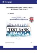 Test Bank for Employment Law for Human Resource Practice&comma; 7th Edition Author&colon;David J&period; Walsh &vert; All Chapters 1-17 Covered&vert; Complete Guide 2025