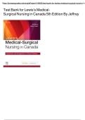 Test Bank For Lewis's Medical Surgical Nursing in Canada 5th Edition by Jane Tyerman&comma; Shelley Cobbett 9780323791564 Chapter 1-72 Complete Guide&period;