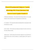 Praxis II Fundamental Subjects&colon; Content Knowledge 5511 Exam Questions And Answers Latest Update Graded A&plus;