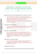 CPSM Exam 1 Questions and Answers  &lpar;100&percnt; Correct Answers&rpar; Already Graded  A&plus;