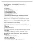 NSG441 PEDS - FINAL EXAM QUESTIONS & ANSWERS