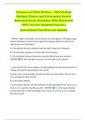 Commercial Pilot Written &ndash; FAA Verified  Multiple Choice and Conceptual Actual  Emended Exam Questions With Reviewed  100&percnt; Correct Detailed Answers   Guaranteed Pass&excl;&excl;Current Update 