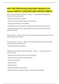 NUFT 202 PTEW Nursing Today New&excl;&excl; Questions and answers RATED A&plus; 2025&sol;2026 100&percnt; VERIFIED CORRECT 