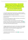 Commercial Pilot Written &ndash; FAA Verified  Multiple Choice and Conceptual Actual  Emended Exam Questions With Reviewed  100&percnt; Correct Detailed Answers   Guaranteed Pass&excl;&excl;Current Update 
