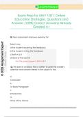 Exam Prep for UNIV 1001&colon; Online  Education Strategies&period; Questions and  Answers &lpar;100&percnt; Correct Answers&rpar; Already  Graded A&plus;