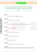 Fac-c certification Questions and Answers  &lpar;100&percnt; Correct Answers&rpar; Already Graded  A&plus;