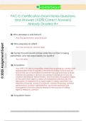 FAC-C Certification Exam Notes Questions  and Answers &lpar;100&percnt; Correct Answers&rpar;  Already Graded A&plus;