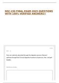 NSC-150 FINAL EXAM 2025 QUESTIONS WITH 100&percnt; VERIFIED ANSWERS&excl;&excl;