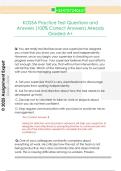 KOSSA Practice Test Questions and  Answers &lpar;100&percnt; Correct Answers&rpar; Already  Graded A&plus;