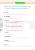 KOSSA prep Questions and Answers &lpar;100&percnt;  Correct Answers&rpar; Already Graded A&plus;