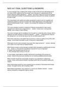 NSG 441 FINAL QUESTIONS & ANSWERS