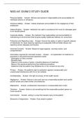 NSG 441 EXAM 2 STUDY GUIDE