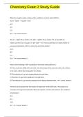 Chemistry Exam 2 Study Guide questions and 100&percnt; correct answsers 2025