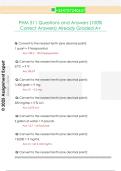PHM 311 Questions and Answers &lpar;100&percnt;  Correct Answers&rpar; Already Graded A&plus; 
