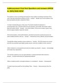 SubAssessment Final Test Questions and answers RATED A&plus; 2025&sol;2026 NEW&excl;