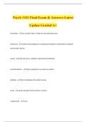 Psych 1101 Final Exam & Answers Latest Update Graded A&plus;
