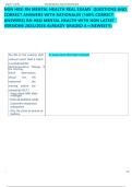 NGN HESI RN MENTAL HEALTH REAL EXAMS  QUESTIONS AND  CORRECT ANSWERS WITH RATIONALES &lpar;100&percnt; CORRECT  ANSWERS&rpar; RN HESI MENTAL HEALTH WITH NGN LATEST   VERSIONS 2025&sol;2026 ALREADY GRADED A&plus;&lpar;NEWEST&excl;&excl;&rpar; 