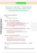 State farm certification - claims adjuster  Questions and Answers &lpar;100&percnt; Correct  Answers&rpar; Already Graded A&plus;
