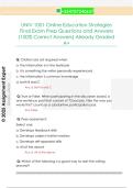 UNIV 1001 Online Education Strategies  Final Exam Prep Questions and Answers  &lpar;100&percnt; Correct Answers&rpar; Already Graded  A&plus;