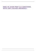 NERC RC EXAM PREP 213 QUESTIONS WITH 100&percnt; SOLVED ANSWERS&excl;&excl;