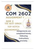 COM2602 Assignment 1 Semester 2 Memo &vert; Due September 2025