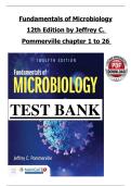 Fundamentals of Microbiology &ndash; 12th Edition &lpar;Pommerville&comma; 2021&rpar; &vert; Complete Test Bank with Answers for Chapters 1&ndash;26