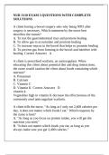 NUR 3110 EXAM 3 QUESTIONS WITH COMPLETE SOLUTIONS