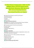 Certified Retinal Angiographer &lpar;CRA&rpar; Verified  Multiple Choice and Conceptual Actual  Emended Exam Questions With Reviewed  100&percnt; Correct Detailed Answers  Guaranteed Pass&excl;&excl;Current Update