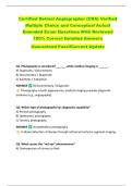 Certified Retinal Angiographer &lpar;CRA&rpar; Verified  Multiple Choice and Conceptual Actual  Emended Exam Questions With Reviewed  100&percnt; Correct Detailed Answers  Guaranteed Pass&excl;&excl;Current Update 