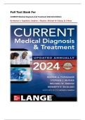  Complete test bank for CURRENT Medical Diagnosis and Treatment 2024 63rd Edition by Maxine A&period; Papadakis &lpar;Author&rpar;&comma; Stephen J&period; McPhee &lpar;Author&rpar;&comma; Michael W&period; Rabow &lpar;Author&rpar;&comma; & 2 more