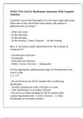 NURS 3110&colon; Unit IX Medications Questions With Complete Solutions