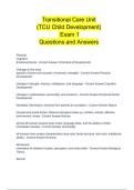 Transitional Care Unit &lpar;TCU Child Development&rpar;  Exam 1 Questions and Answers