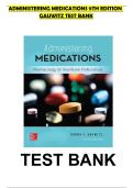 ADMINISTERING MEDICATIONS 9TH EDITION GAUWITZ TEST BANK