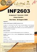 INF2603 Assignment 5 (COMPLETE ANSWERS) 2025 (865742) - DUE 5 September 2025