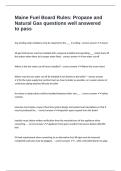 Maine Fuel Board Rules&colon; Propane and Natural Gas questions well answered to pass