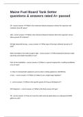 Maine Fuel Board Tank Setter questions & answers rated A&plus; passed