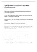 Fuel Testing &lpar;questions & answers&rpar; already passed
