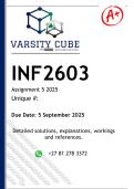 INF2603 Assignment 5 (DETAILED ANSWERS) 2025 - DISTINCTION GUARANTEED