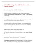 WGU C190 Biology Exam 210 Questions with Verified Answers&comma;100&percnt;CORRECT