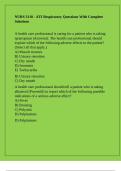 NURS 3110 - ATI Respiratory Questions With Complete Solutions