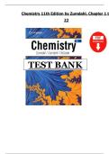 Chemistry &ndash; 11th Edition &lpar;Zumdahl & DeCoste&rpar; &vert; Complete Test Bank with Answers for Chapters 1&ndash;22
