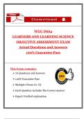 Learners and Learning Science &ndash; D664 &ndash; WGU &ndash; 2025 Objective Assessment Exam Questions and Answers with 100&percnt; Pass Guarantee