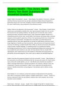 Shadow Health - Tina Jones&comma; Health History Test Bank Questions All Answered Graded A&plus;&period;