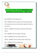 Air Force Study Guide 2025&sol;2026 &ndash; 100 Questions & Answers &ndash; ROTC&comma; Ranks&comma; Fitness&comma; Training&comma; Acronyms &ndash; Full Exam Prep