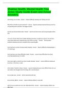 Shadow Health- Mental Health Tina Jones Study Guide Exam and Actual Answers&period;