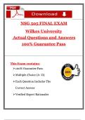 NSG 505 &ndash; Final Exam &ndash; Wilkes University &ndash; 2025 Actual Questions and Answers with 100&percnt; Pass Guarantee